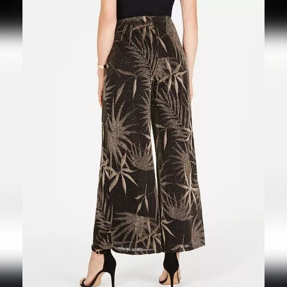 MSK Glitter-Print Palazzo Pants wide leg sz 3x - Picture 2 of 12